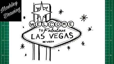 How To Draw Las Vegas Welcome Sign Youtube