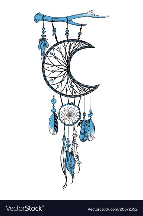 Hand Drawn Dream Catcher Royalty Free Vector Image