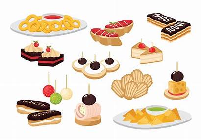 Vector Snacks Appetizer Canape Clipart Graphics