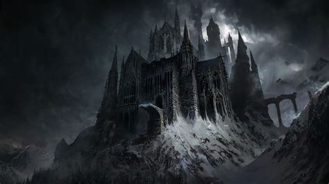 2560x1440 Evil Castle Dark Fantasy 1440p Resolution Wallpaper Hd