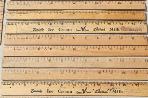 Vintage Wood Ruler Lot 20 Old Wooden Measuring Rulers