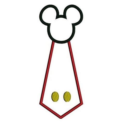 Looks Like Mickey Mouse Head Tie Applique Machine Embroidery Digitized
