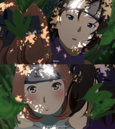 Two Anime Characters Are In The Grass With Trees Behind Them And One Is Looking Up At Something