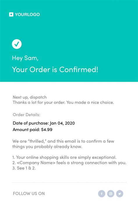 5 Steal Worthy Order Confirmation Email Templates Shippingchimp Blog
