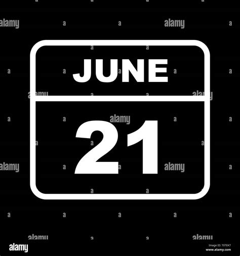 June 21 Calendar Black And White Stock Photos And Images Alamy