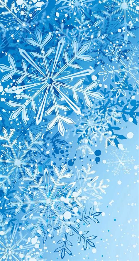 Snowflake Wallpaper Frozen Winter Background