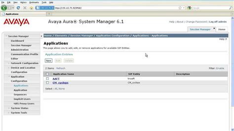 How To Sequence Applications With Users In Avaya Session Manager Youtube