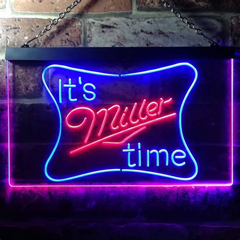 Miller Its Miller Time Led Neon Sign Neon Sign Led Sign Shop