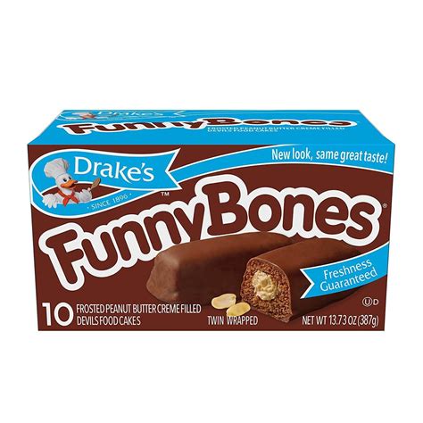 Drakes Funny Bones Snack Cakes 10 Cakes Per Box 1373oz Of Funny