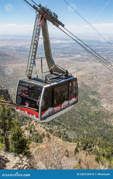Aerial View Of Sandia Peak Tramway In Albuquerque New Mexico In
