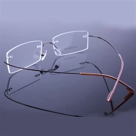 imwete men rimless titanium eyeglasses frames women flexible optical frame prescription