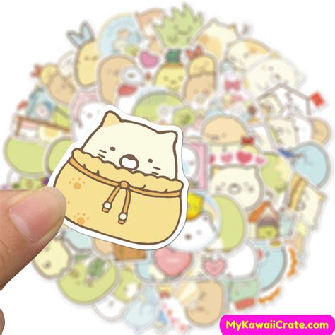 Cute Japanese Cartoon Waterproof Stickers 50 Pc Pack Kawaii Etsy