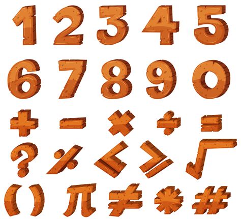 Font Design For Numbers 607683 Vector Art At Vecteezy
