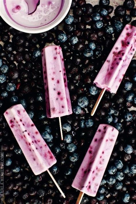 Blueberry Sour Cream Popsicles Marla Meridith Popsicle Recipes