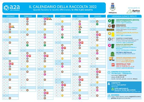 Calendario Raccolta Differenziata 2022 Comune Di Villimpenta