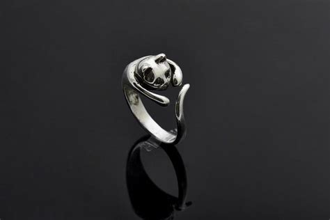 Sterling Silver Dark Souls Cat Ring Cat Jewelry Kitty Ring Cat