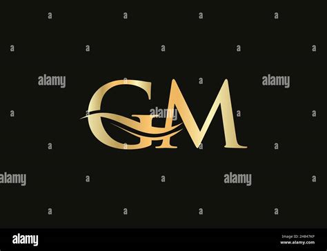 Premium Letter Gm Logo Design With Water Wave Concept Gm Letter Logo