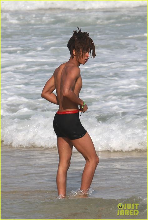 Jaden Smith Goes Shirtless Wears His Underwear At The Beach Photo My