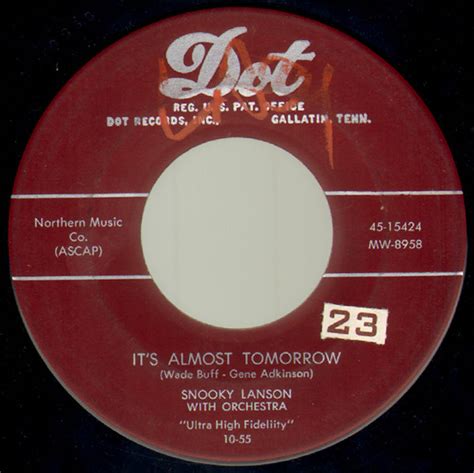 Snooky Lanson Its Almost Tomorrow Stop 1955 Vinyl Discogs