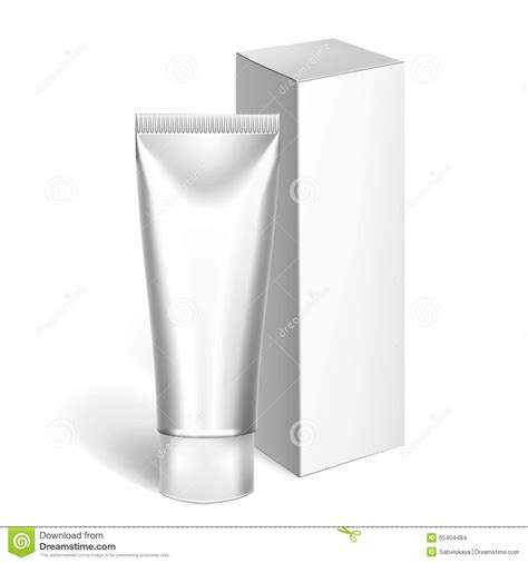 blank cosmetics packages tube template stock vector illustration  object mockup