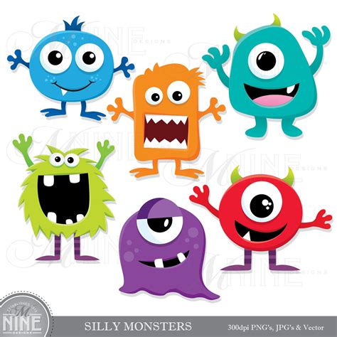 Silly Monsters Clip Art Monster Clipart Downloads Monster Monster