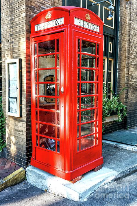 Vintage British Telephone Booth In Savannah Photograph By John Rizzuto
