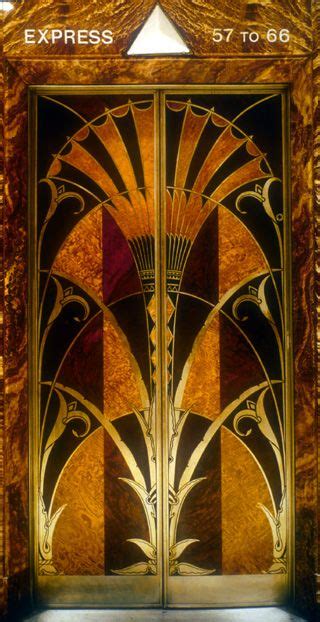 Chrysler Building Express Elevator Doors New York City Art Deco