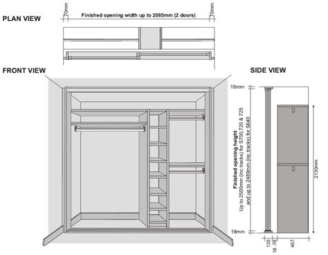 Tradtional Mfc Wardrobe Interior Technical Specifications Sliding