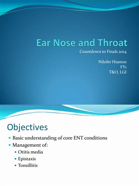 Ear Nose And Throat 2 Pdf Auditory System Human Head And Neck