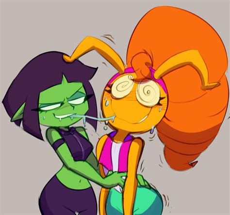 Rule 34 After Kiss Alfred0sauce Alien Alien Girl Excited Female Female Only Green Skin Hands