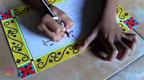 Hiasan Pinggir Bingkai Kaligrafi Yang Mudah Ditiru Kalau Hiasan Dinding