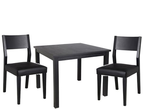 When purchasing chairs take into account the thickness of the table top. Hygena Square Dining Table and 2 Chairs - Solid Wood/Black ...