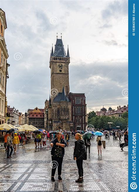 Old Town City Hall Prague In Czech Republic Editorial Stock Photo