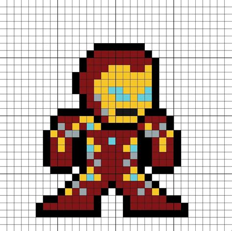 Minecraft Ironman Pixel Art Minecraft Epic Pixel Art Images And
