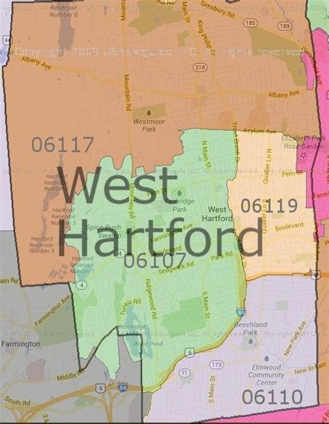 Hartford Ct Zip Code Map Map Vector