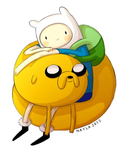 An Image Of Adventure Time With Finn And Finn On Top Of Each Others Head