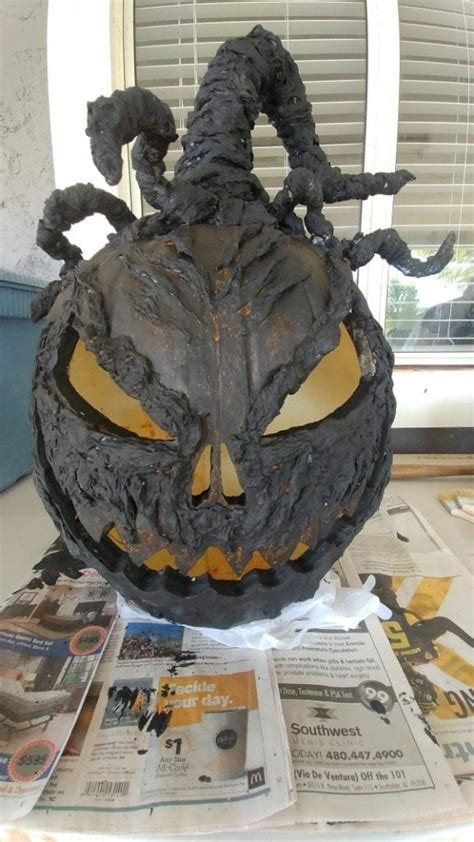 Diy Corpsed Foam Pumpkin Jack O Lantern Scarecrow Halloween