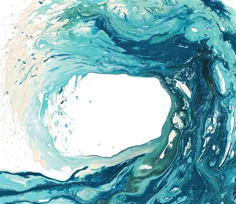 Ocean Wave Print, Ocean Wave Painting Wall Art, Sandbanks Wave Gift | Ocean waves art, Wave art 