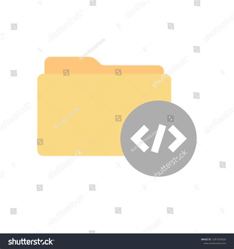 Folder Code Icon Stock Vector Royalty Free 1281507820 Shutterstock