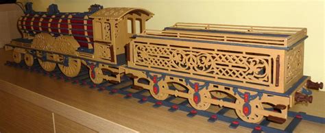Victorian Locomotive With Freight Car Scroll Saw Fretwork Pattern