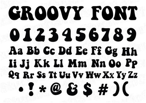 Groovy Font Svg Retro Alphabet Svg Vintage Font Svg Groovy Etsy Australia