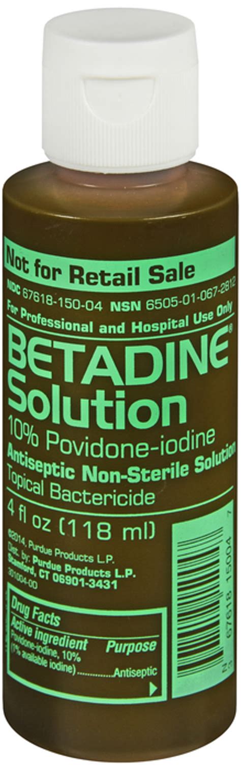 Betadine Solution 10 Povidone Iodine Topical Solution 4oz Inst