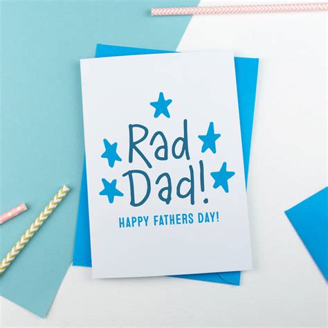 Rad Dad Fathers Day Card By A Is For Alphabet