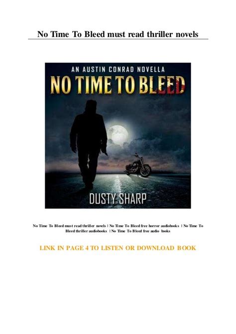No Time To Bleed Must Read Thriller Novels
