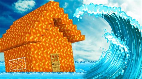 Casa Di Lava Vs Tsunami Chi Vincerà Minecraft Ita Youtube