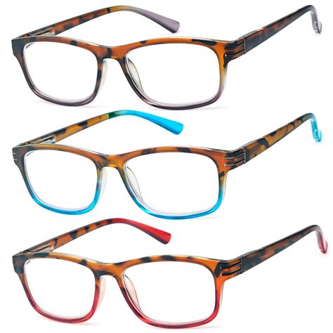 altec vision pack of 3 stylish color frame readers spring hinge reading glasses for women 1