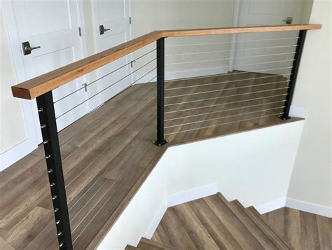 Interior Cable Rail Bannister Contemporary Staircase San Francisco By Josh Heckman