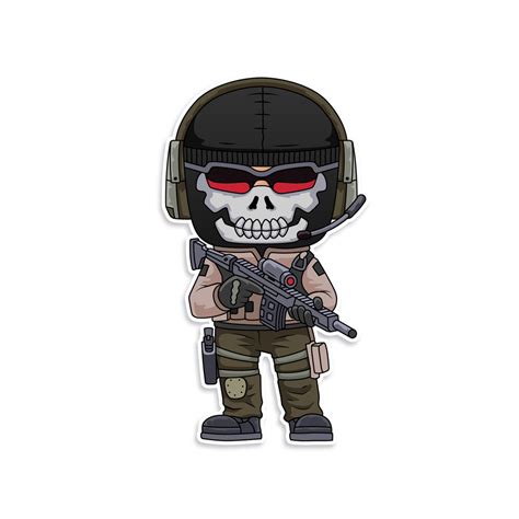 Call Of Duty Characters Set Chibi Style Vinyl Stickers