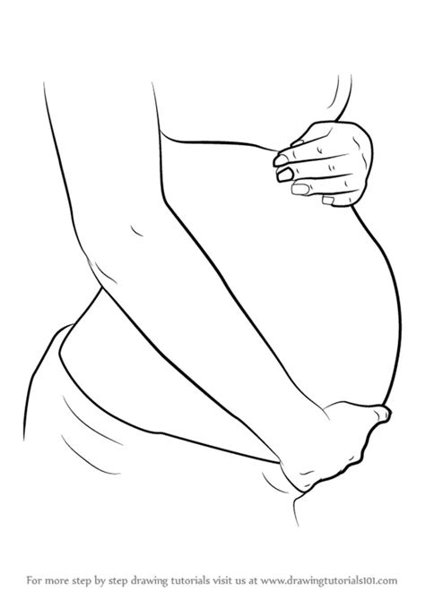 how to draw pregnant belly other people step by step