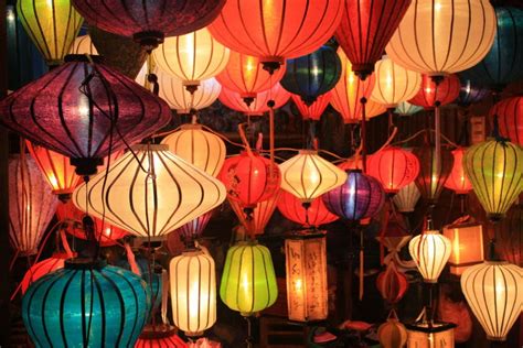 Set Of 50 Hoi An Silk Lanterns 40 Cm For Christmas Decorating Garden